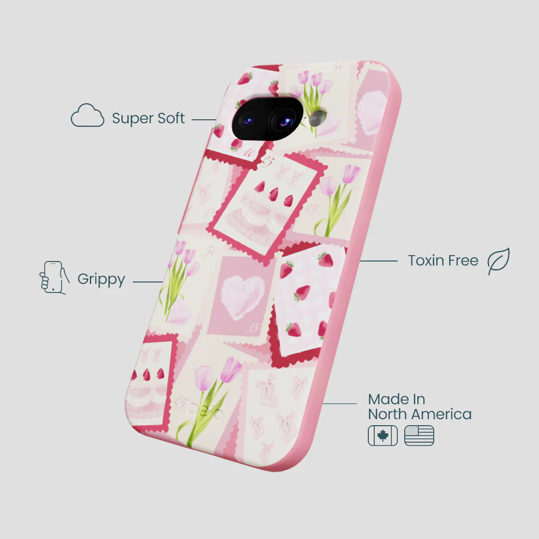 Bubblegum Pink Love Letters Google Pixel 9a Case - Image 4