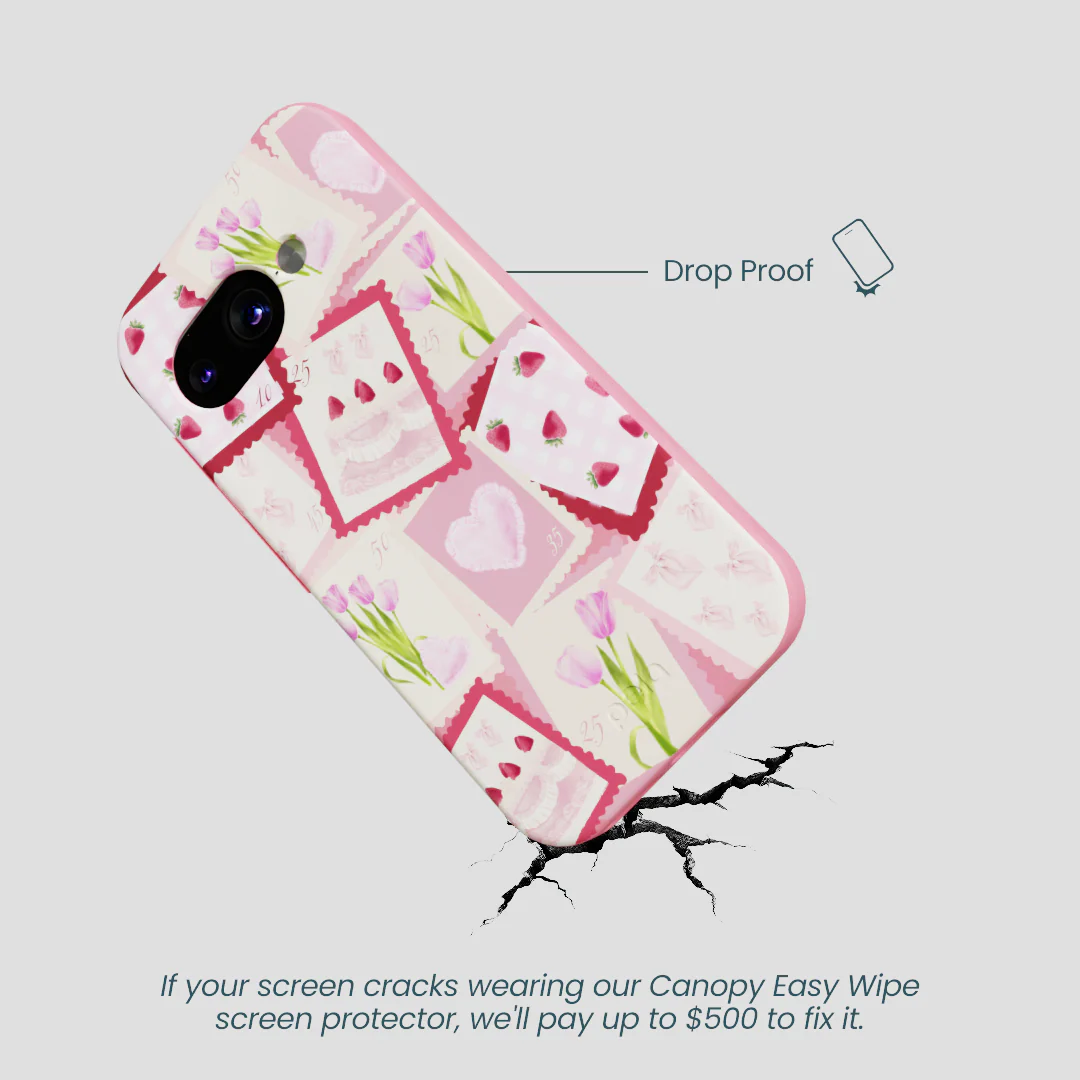 Bubblegum Pink Love Letters Google Pixel 9a Case - Image 5