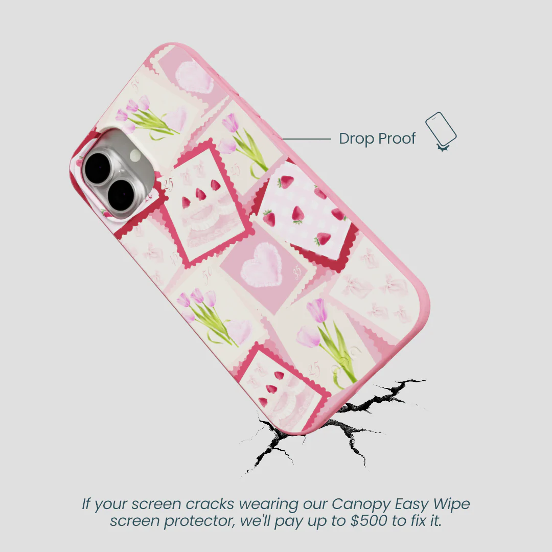 Bubblegum Pink Love Letters iPhone 16 Plus Case - Image 5