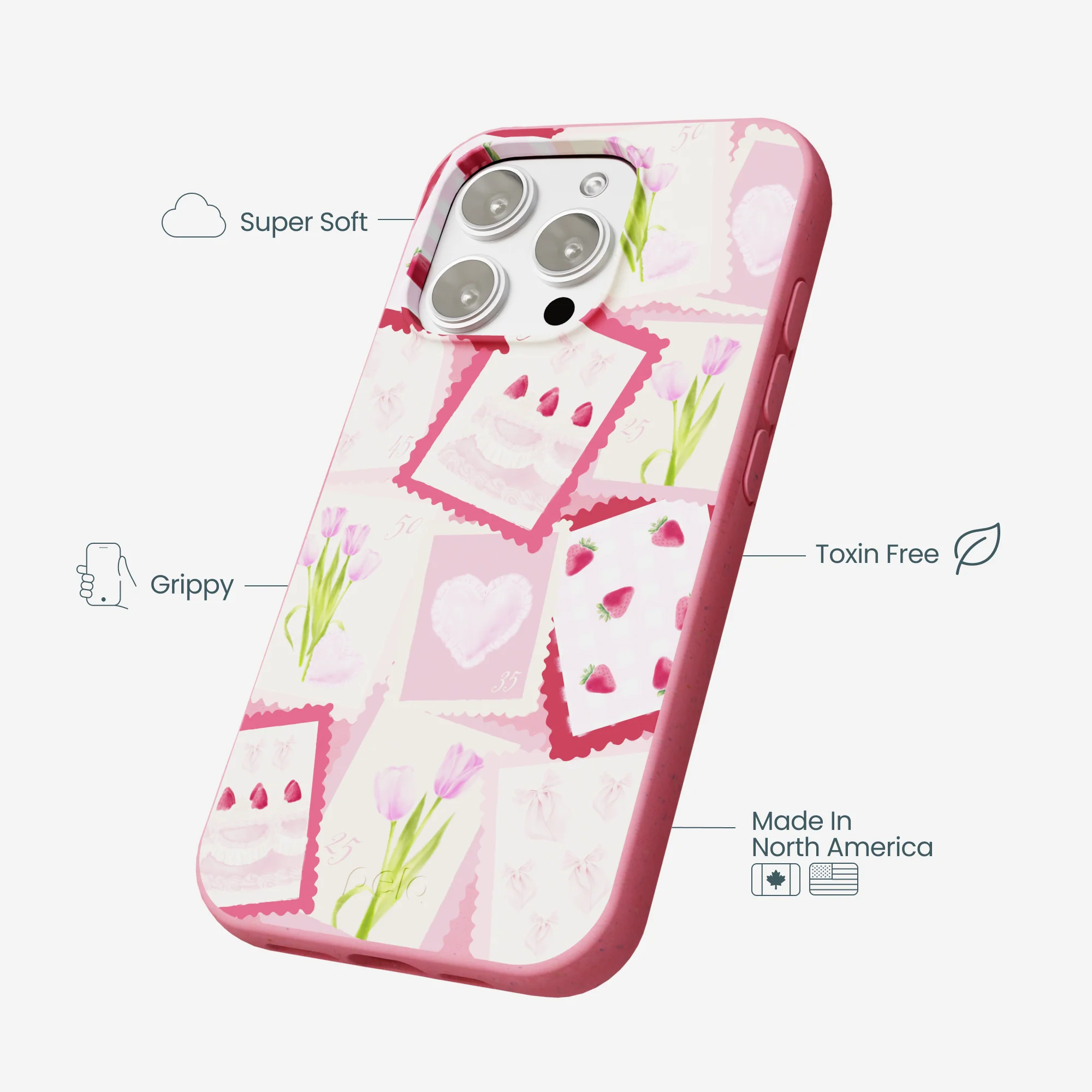 Bubblegum Pink Love Letters iPhone 16 Pro Max Case - Image 4