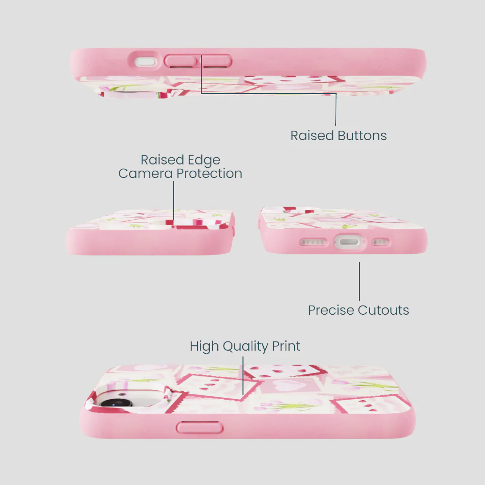 Bubblegum Pink Love Letters iPhone 16e/17e Case - Image 3