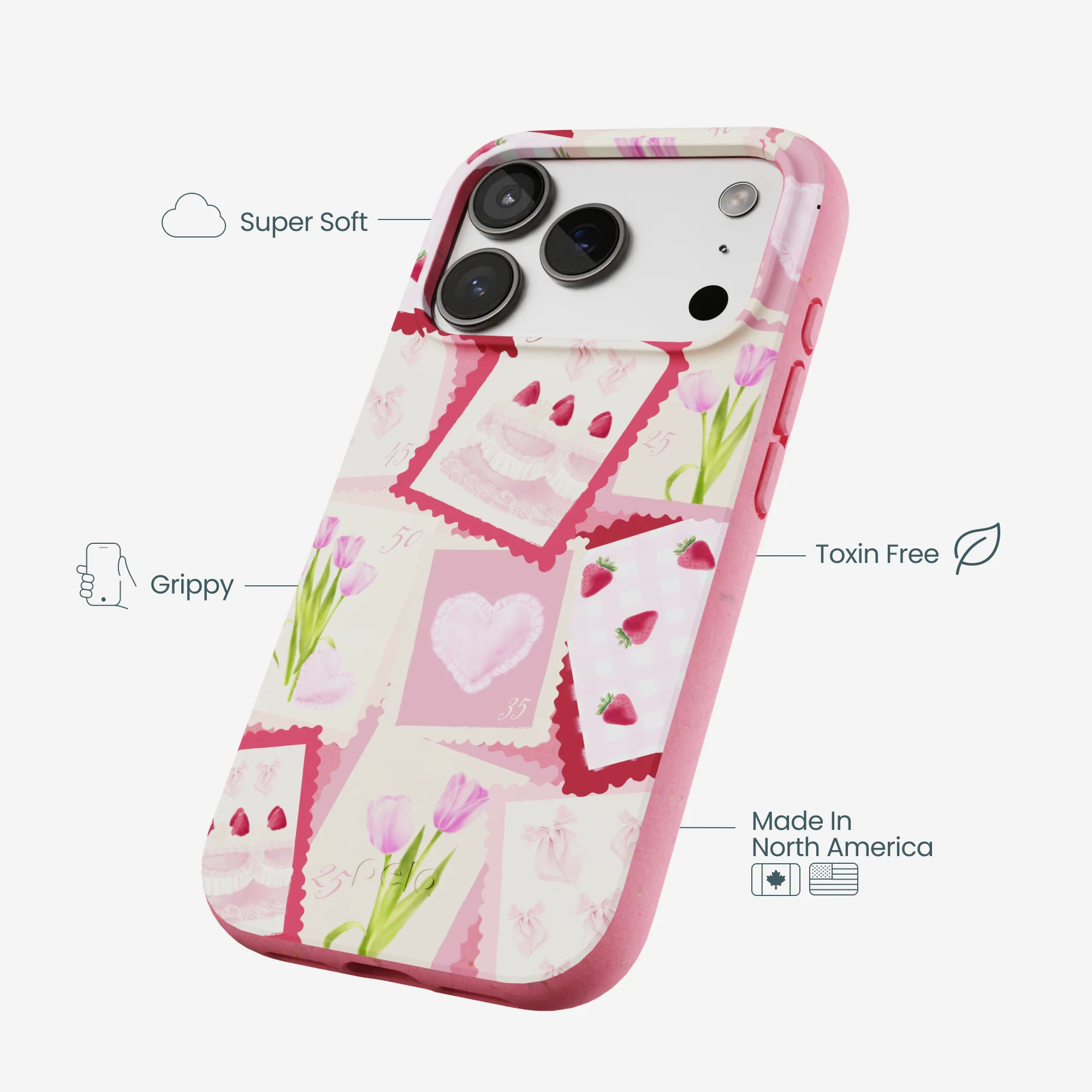 Bubblegum Pink Love Letters iPhone 17 Pro Case - Image 4