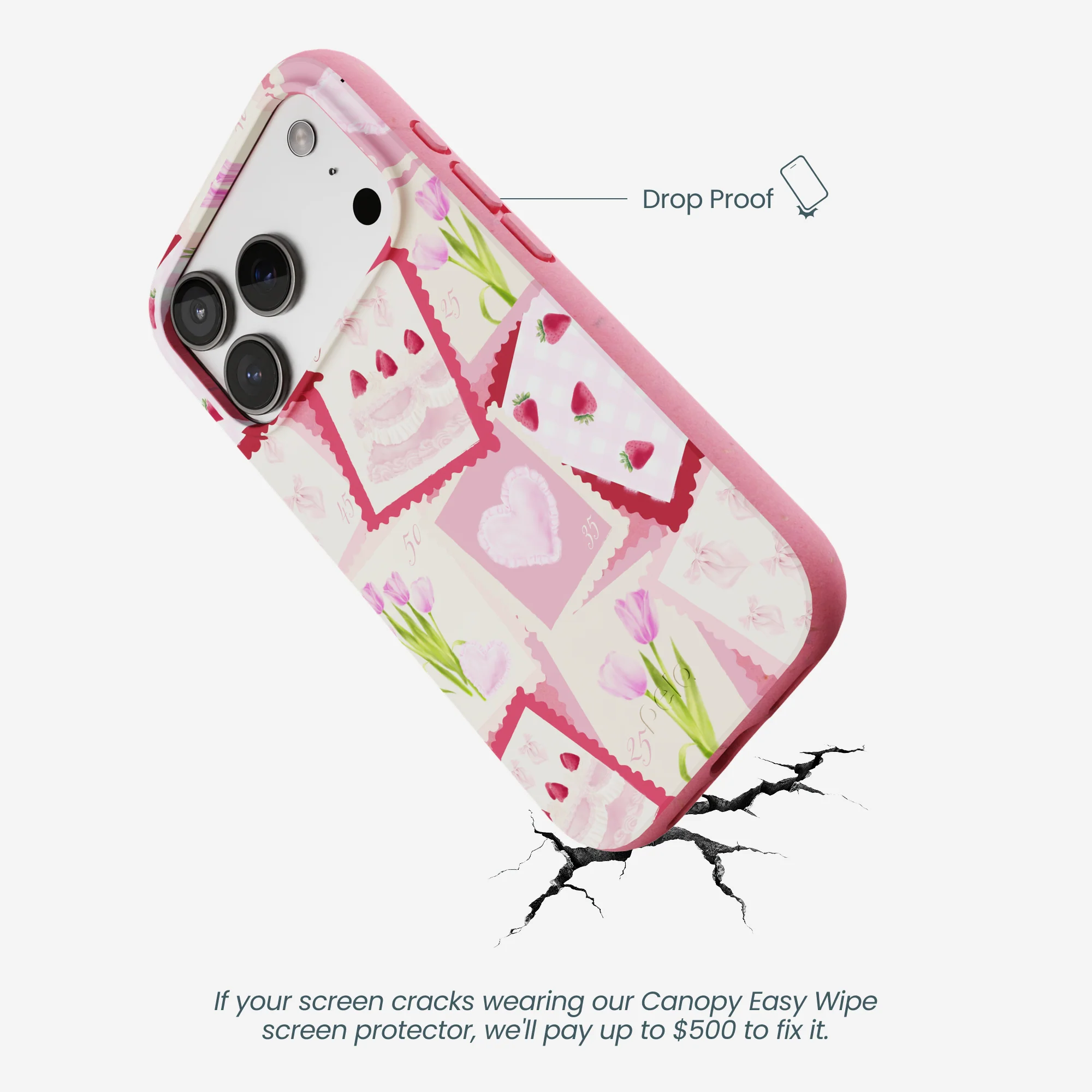 Bubblegum Pink Love Letters iPhone 17 Pro Case - Image 5