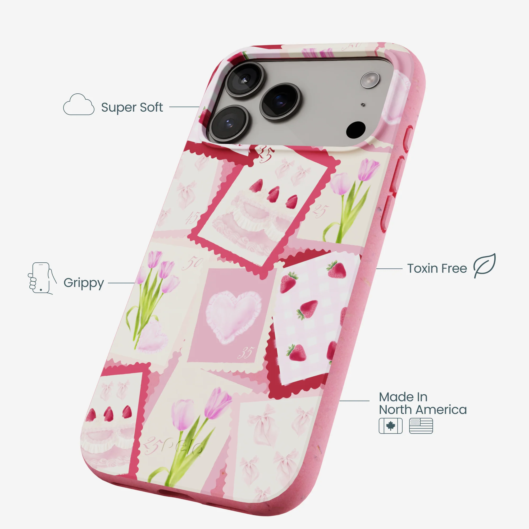 Bubblegum Pink Love Letters iPhone 17 Pro Max Case - Image 4