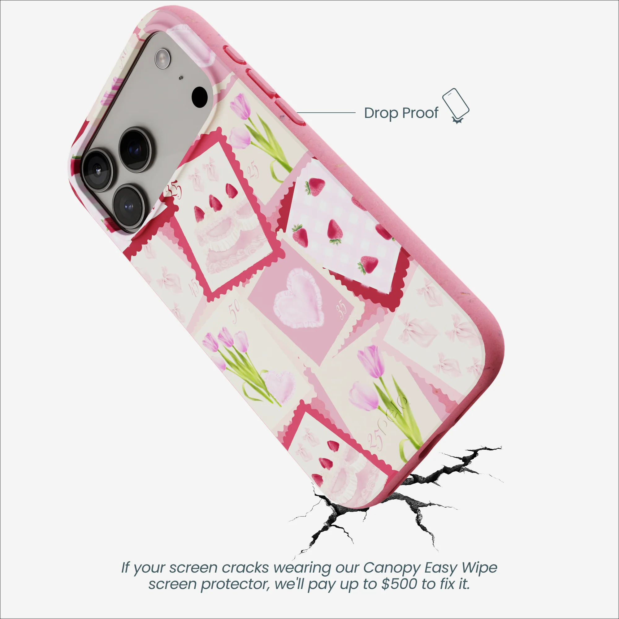 Bubblegum Pink Love Letters iPhone 17 Pro Max Case - Image 5