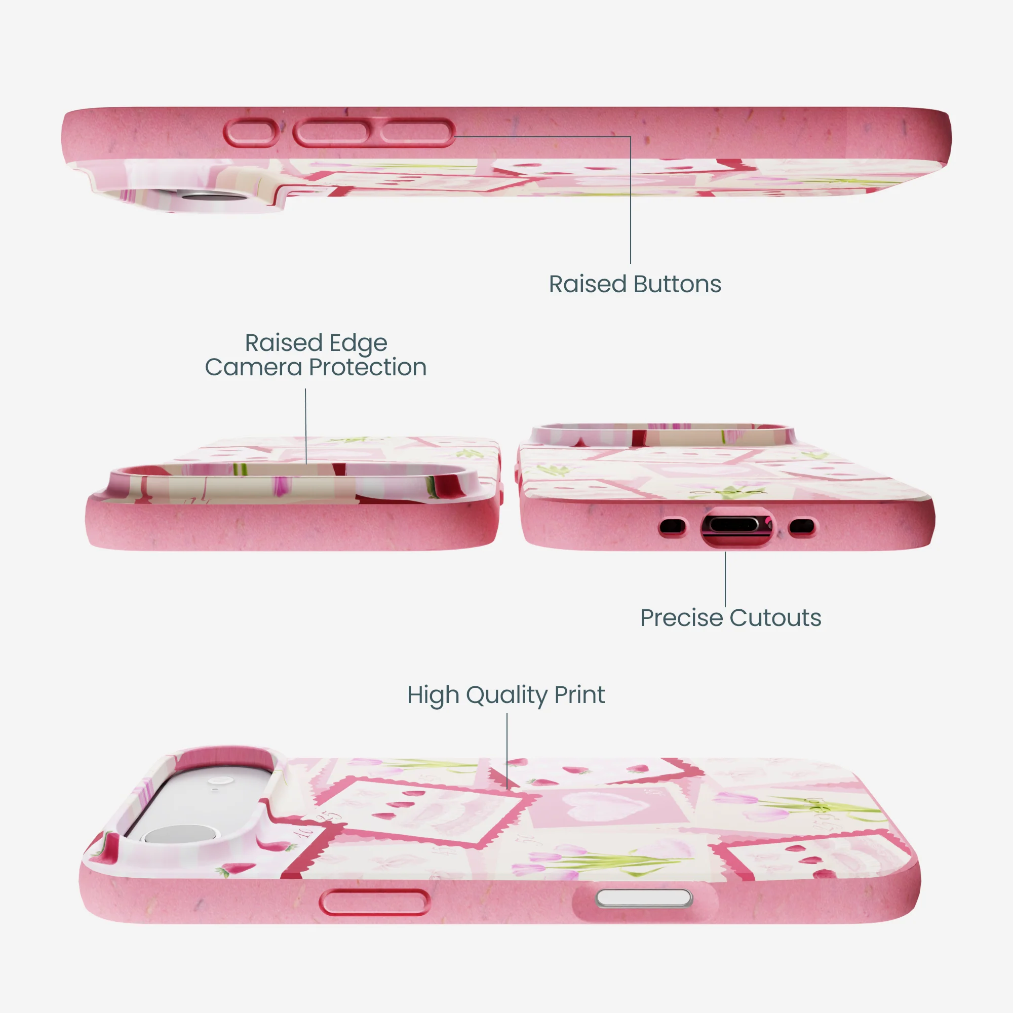Bubblegum Pink Love Letters iPhone Air Case - Image 3