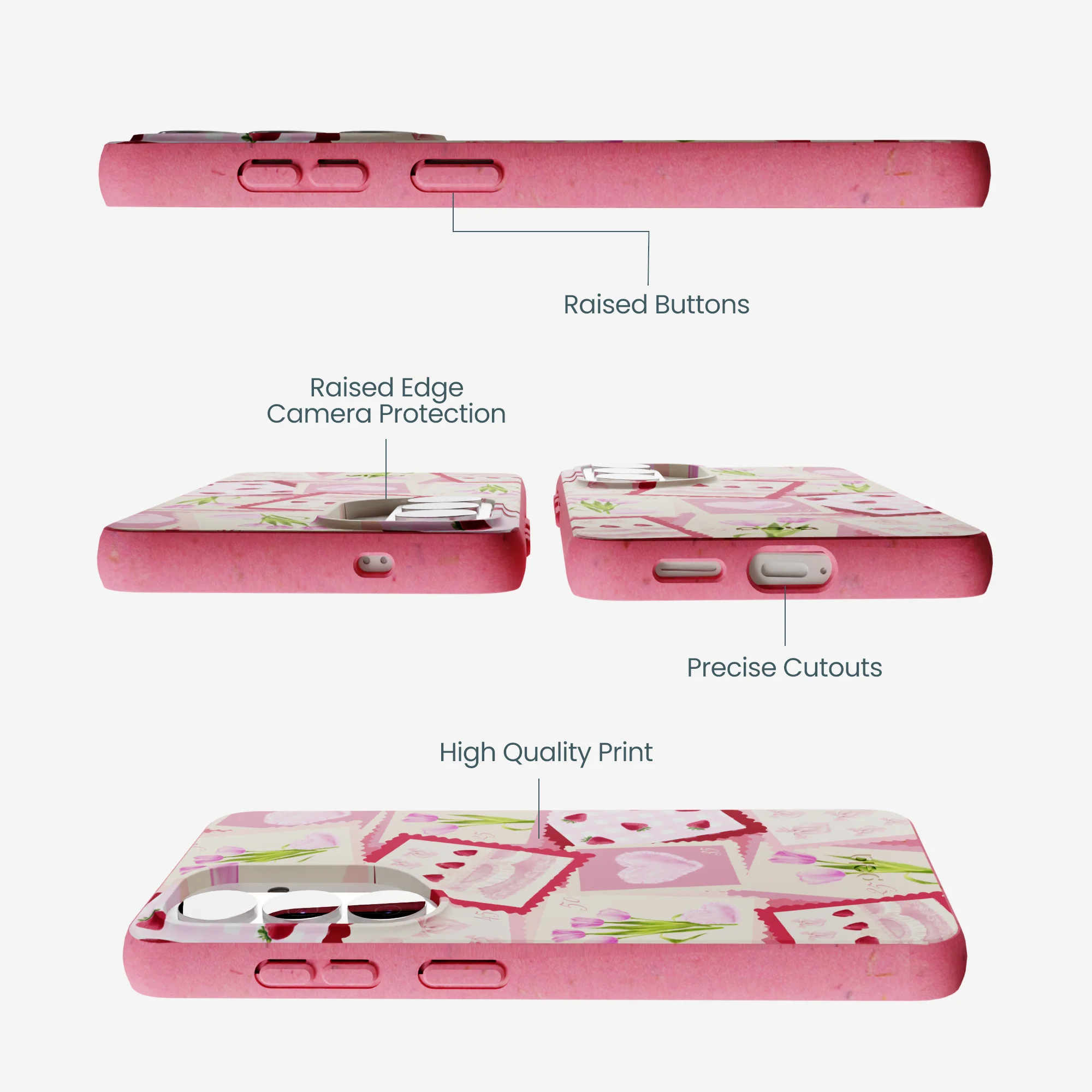 Bubblegum Pink Love Letters Samsung Galaxy S26 Case - Image 3