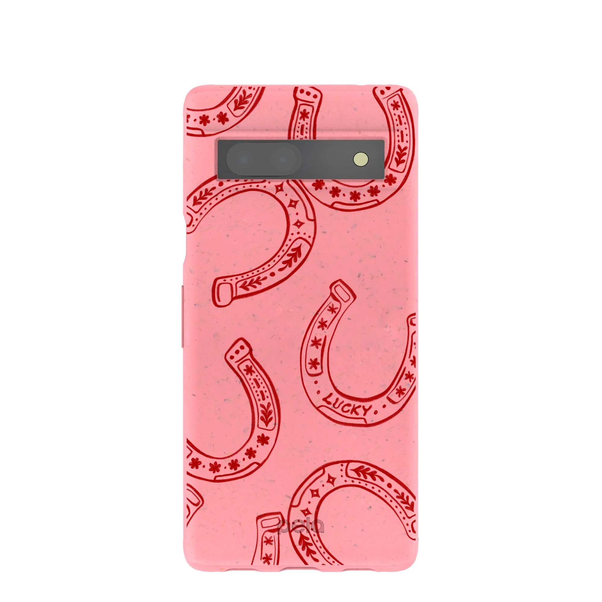Bubblegum Pink Lucky Horseshoe Google Pixel 7a Case