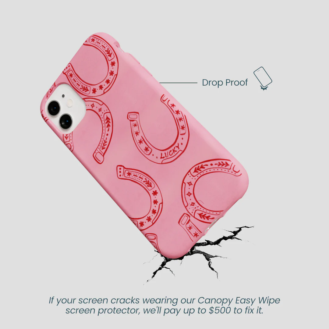 Bubblegum Pink Lucky Horseshoe iPhone 11 Case - Image 5