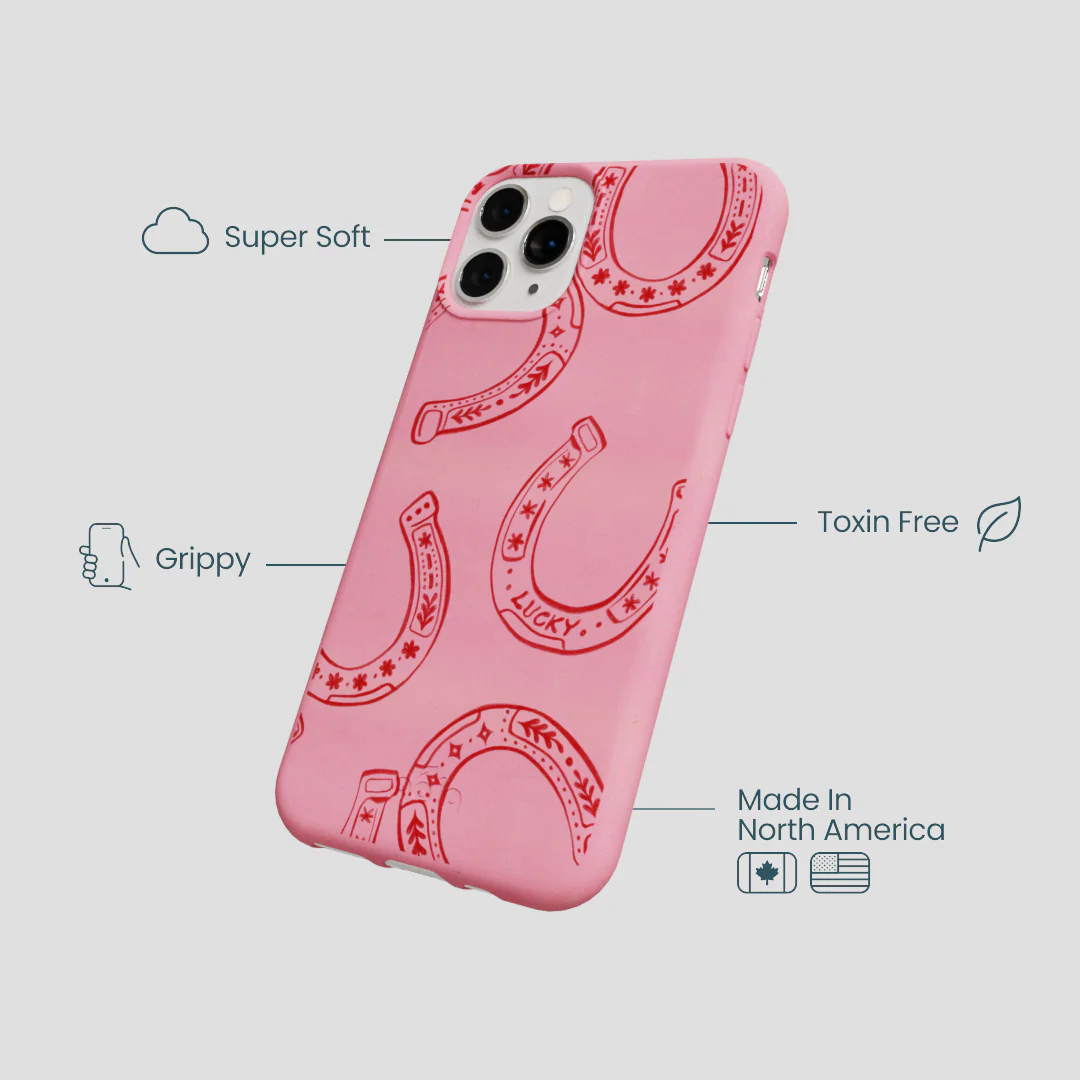 Bubblegum Pink Lucky Horseshoe iPhone 11 Pro Case - Image 4
