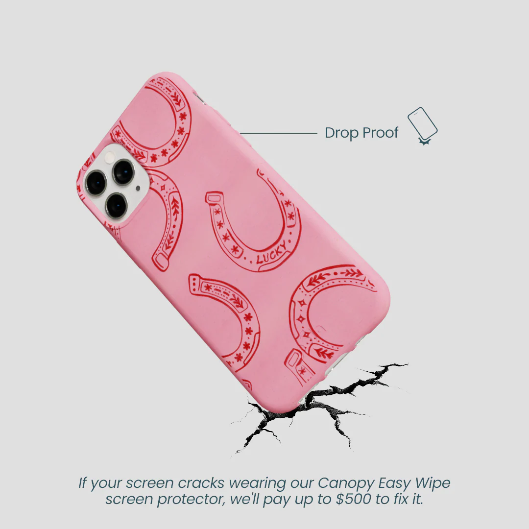 Bubblegum Pink Lucky Horseshoe iPhone 11 Pro Case - Image 5