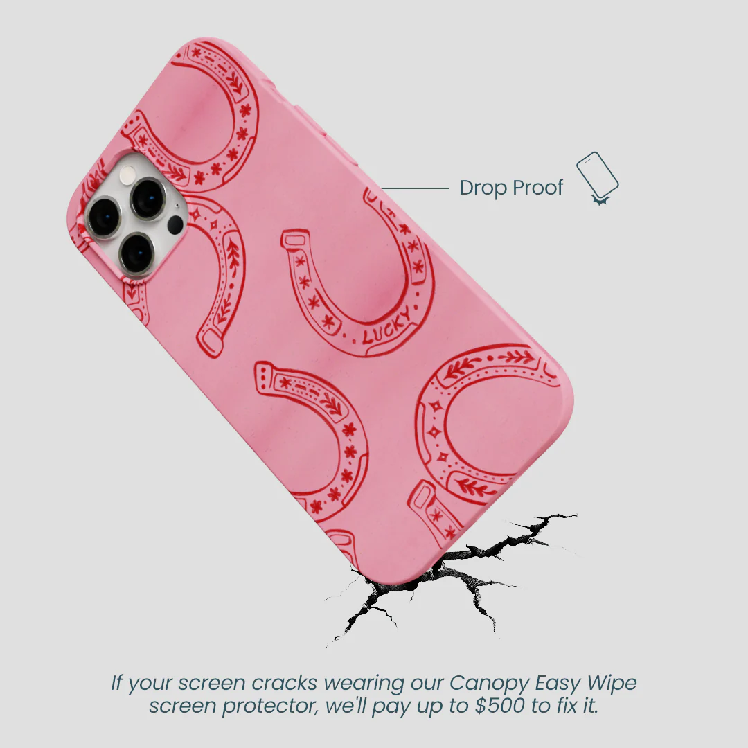 Bubblegum Pink Lucky Horseshoe iPhone 12 Pro Max Case - Image 5