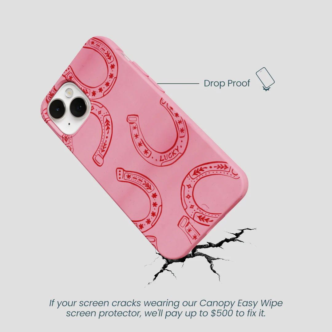 Bubblegum Pink Lucky Horseshoe iPhone 13 Case - Image 5