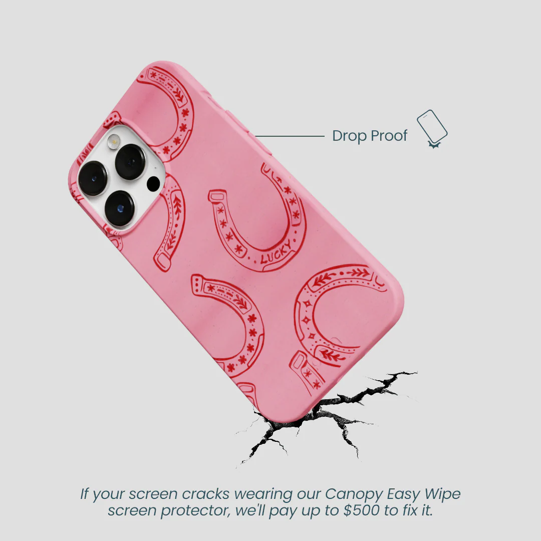 Bubblegum Pink Lucky Horseshoe iPhone 13 Pro Case - Image 5