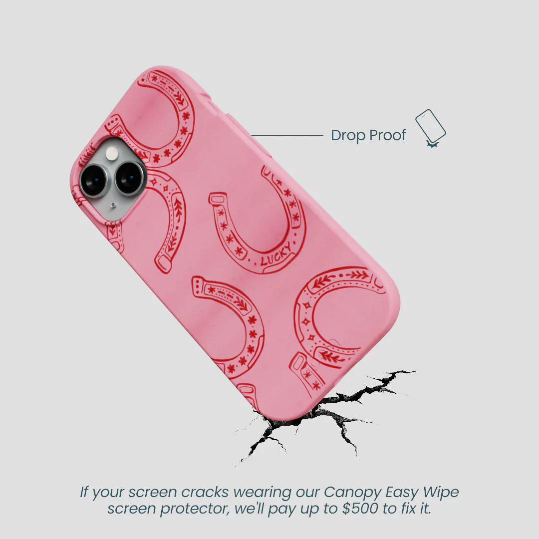 Bubblegum Pink Lucky Horseshoe iPhone 15 Case - Image 5