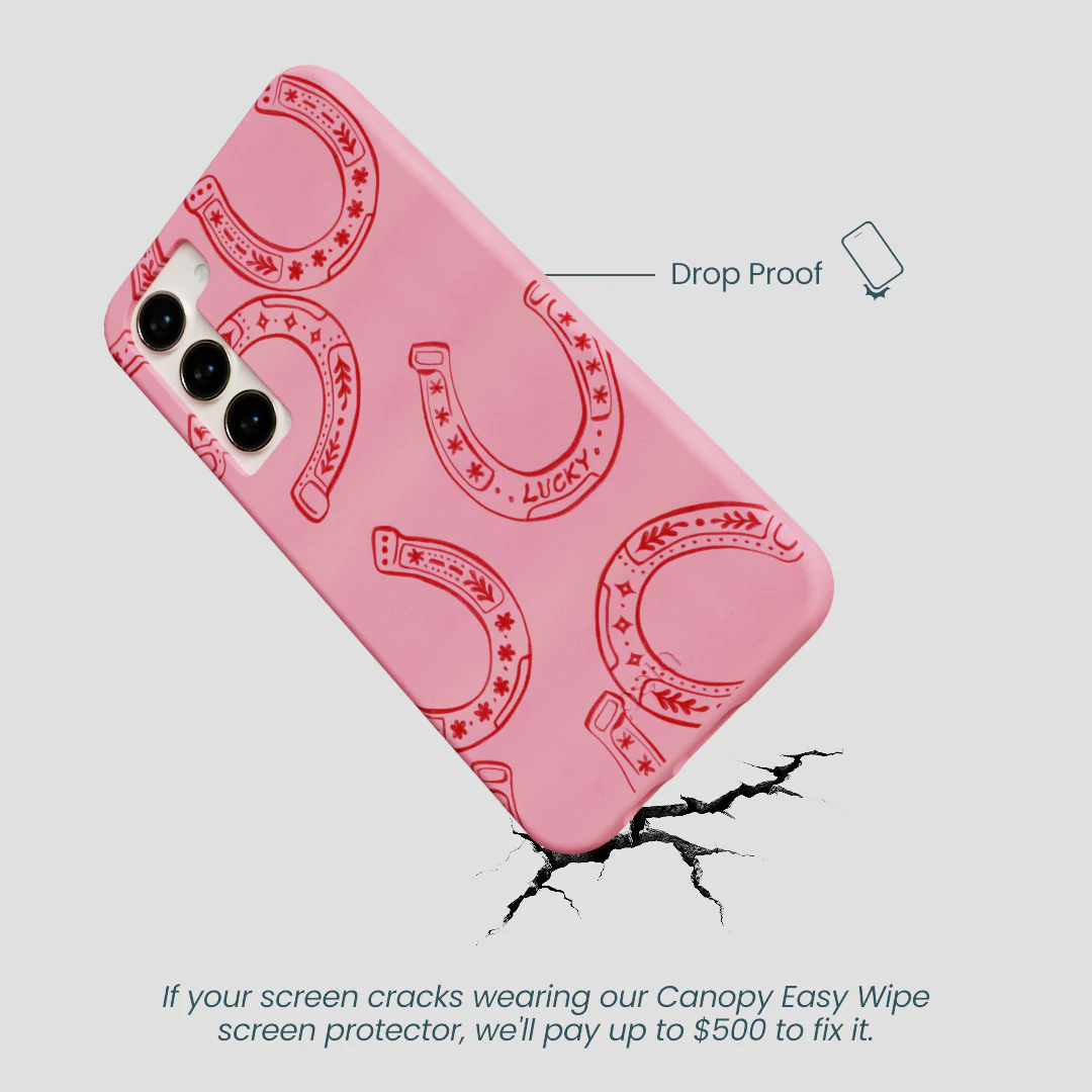 Bubblegum Pink Lucky Horseshoe Samsung Galaxy S23+(Plus) Case - Image 5