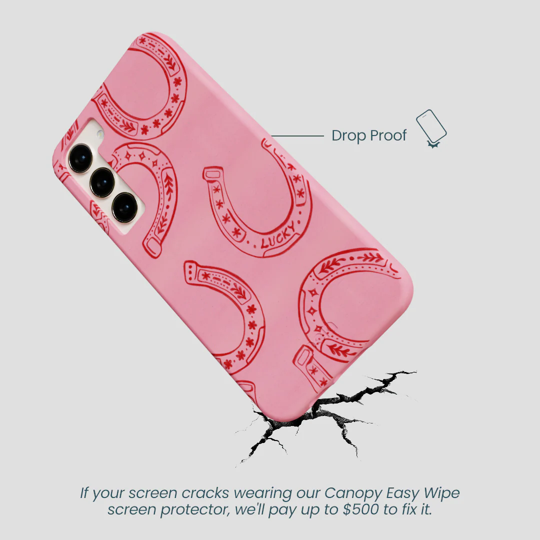 Bubblegum Pink Lucky Horseshoe Samsung Galaxy S24+(Plus) Case - Image 5