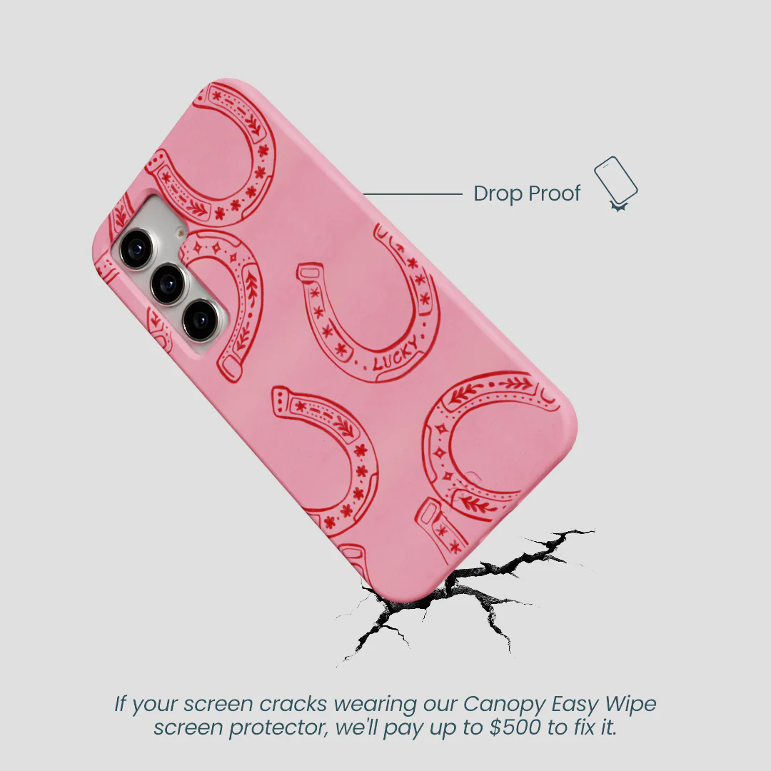 Bubblegum Pink Lucky Horseshoe Samsung Galaxy S25 Case - Image 5