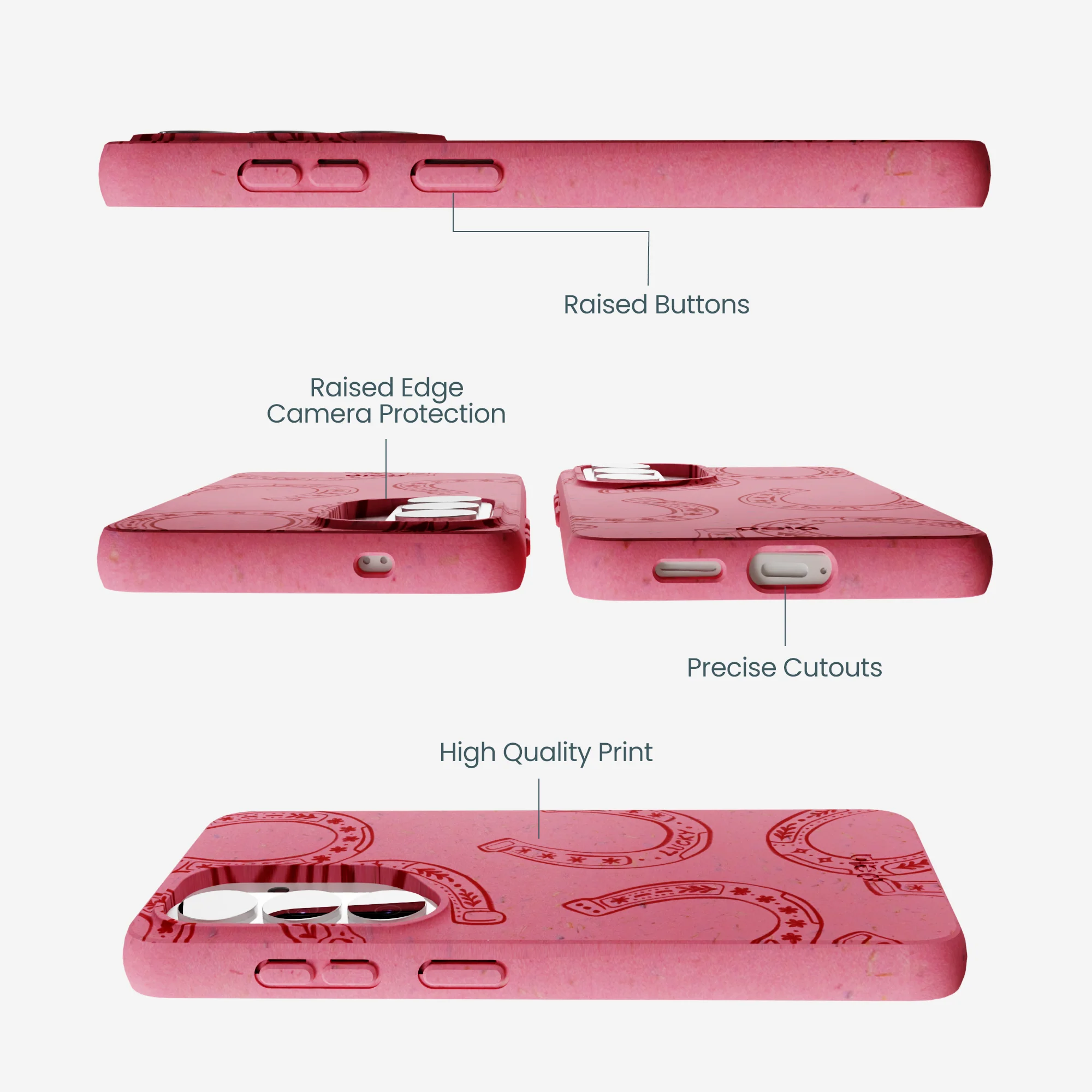 Bubblegum Pink Lucky Horseshoe Samsung Galaxy S26 Case - Image 3