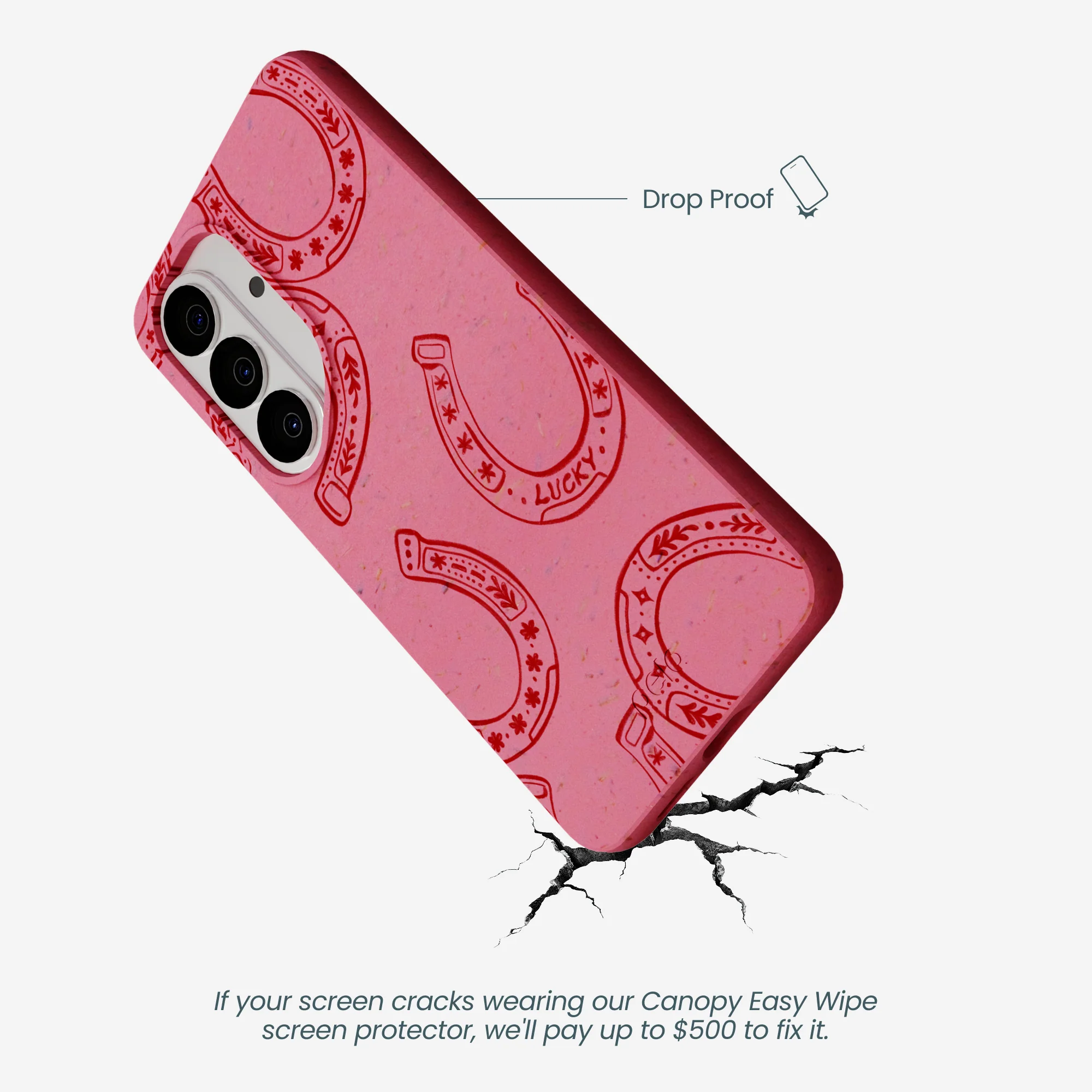 Bubblegum Pink Lucky Horseshoe Samsung Galaxy S26 Case - Image 5
