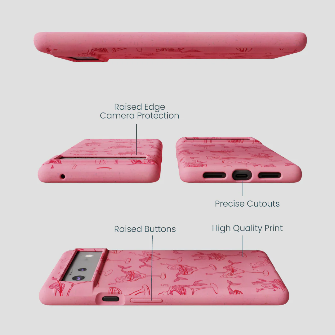 Bubblegum Pink Mermaid Cocktail Google Pixel 6 Case - Image 3