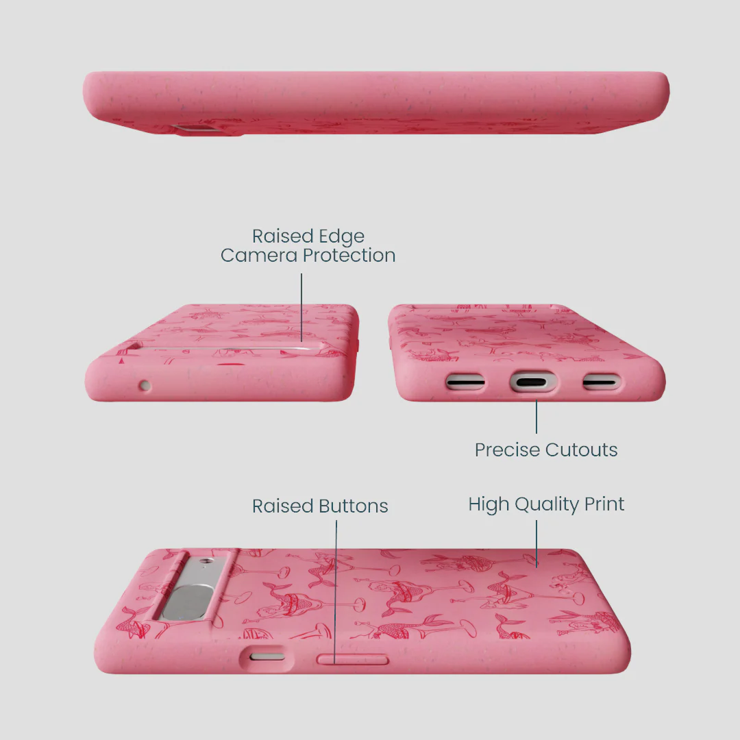 Bubblegum Pink Mermaid Cocktail Google Pixel 7 Case - Image 3