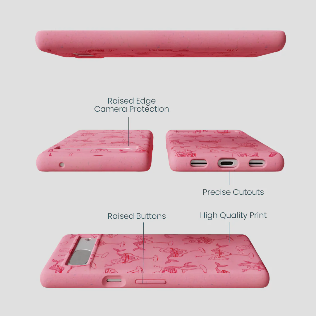 Bubblegum Pink Mermaid Cocktail Google Pixel 7a Case - Image 3