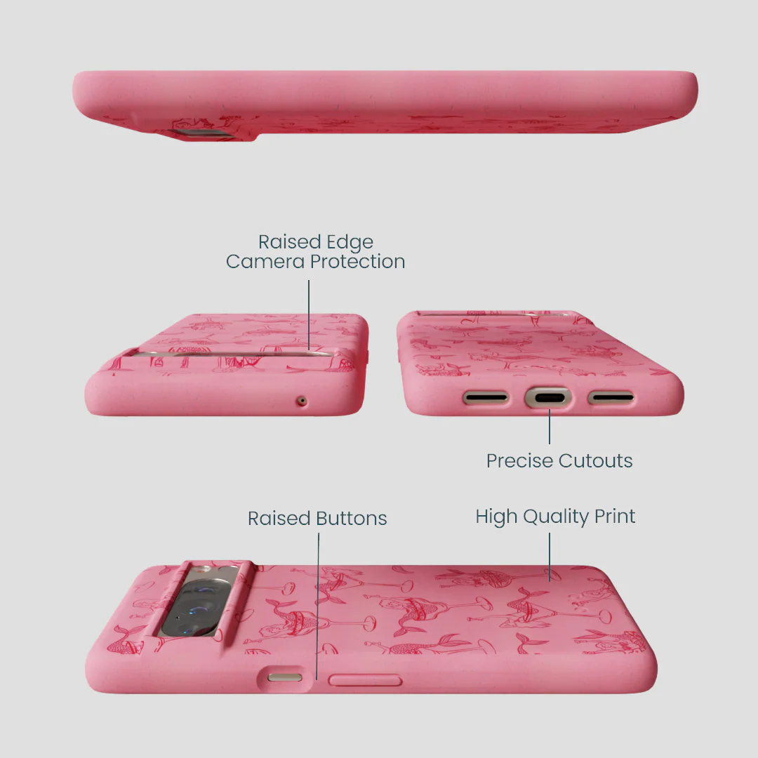 Bubblegum Pink Mermaid Cocktail Google Pixel 8 Pro Case - Image 3