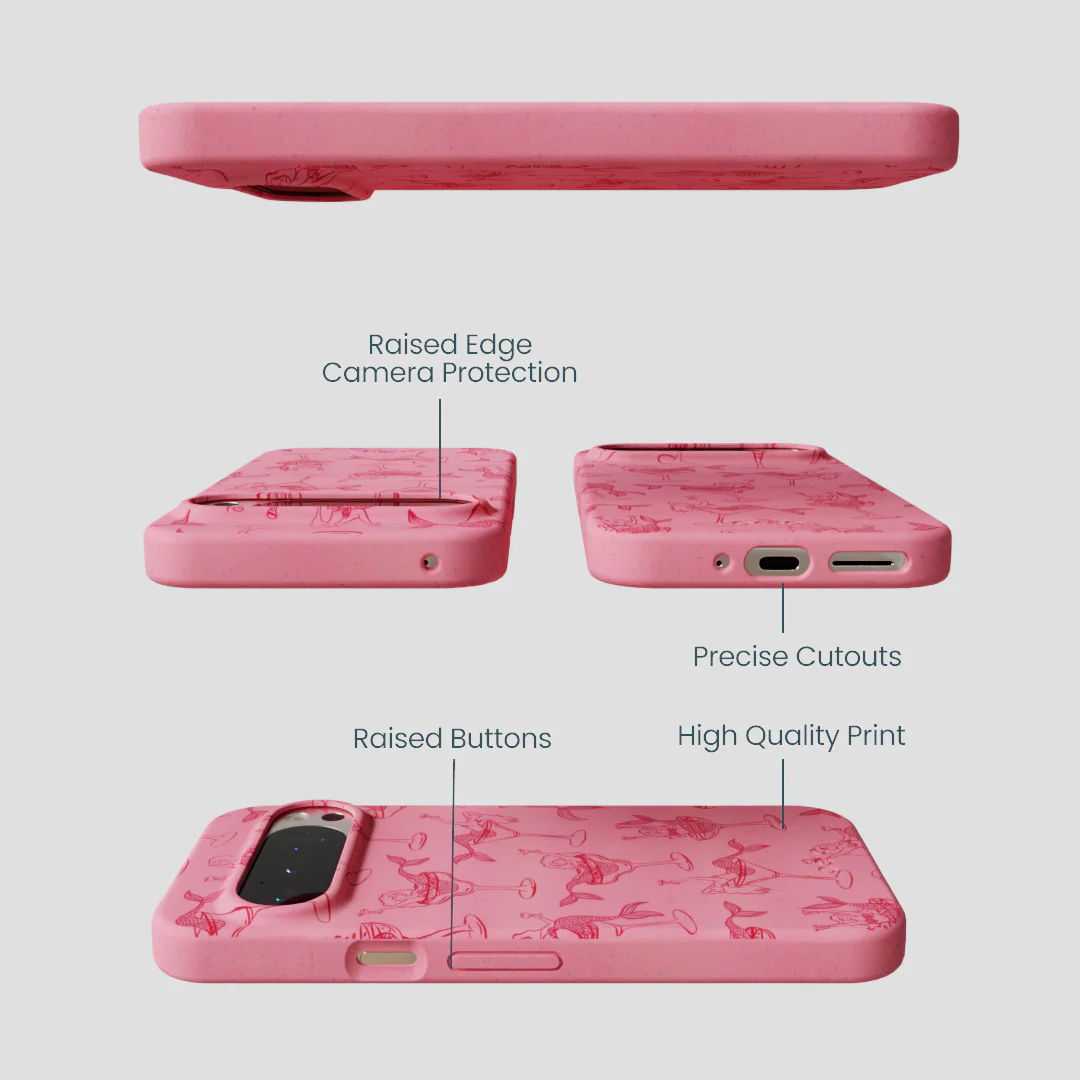 Bubblegum Pink Mermaid Cocktail Google Pixel 9/9 Pro Case - Image 3