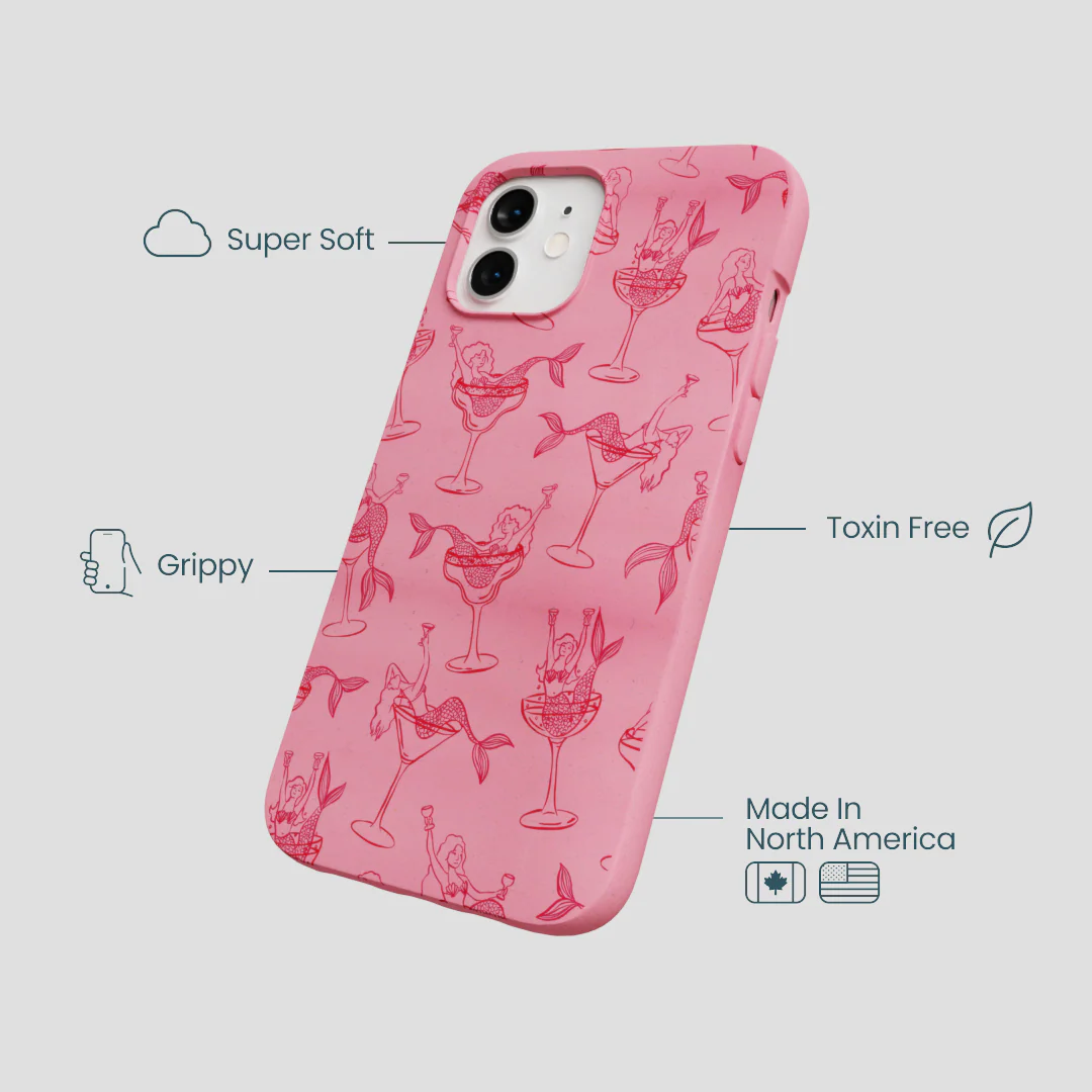 Bubblegum Pink Mermaid Cocktail iPhone 12/ iPhone 12 Pro Case - Image 4