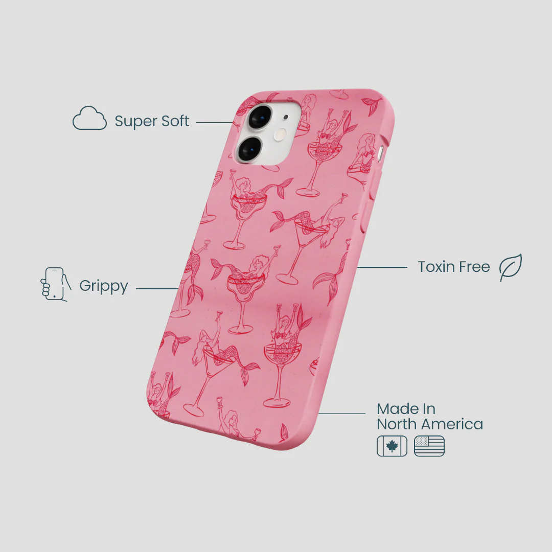 Bubblegum Pink Mermaid Cocktail iPhone 12 Mini Case - Image 4