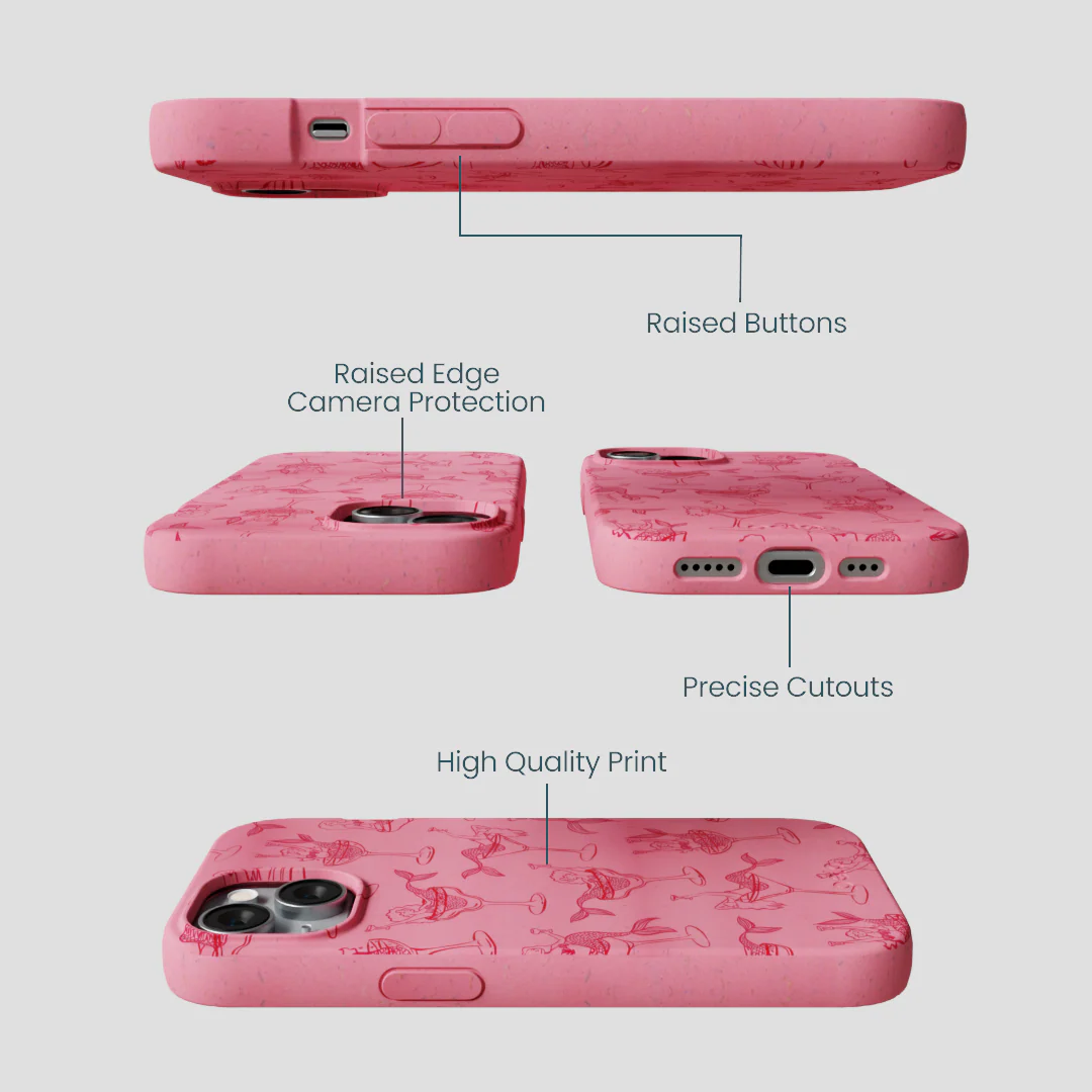Bubblegum Pink Mermaid Cocktail iPhone 14 Case - Image 3