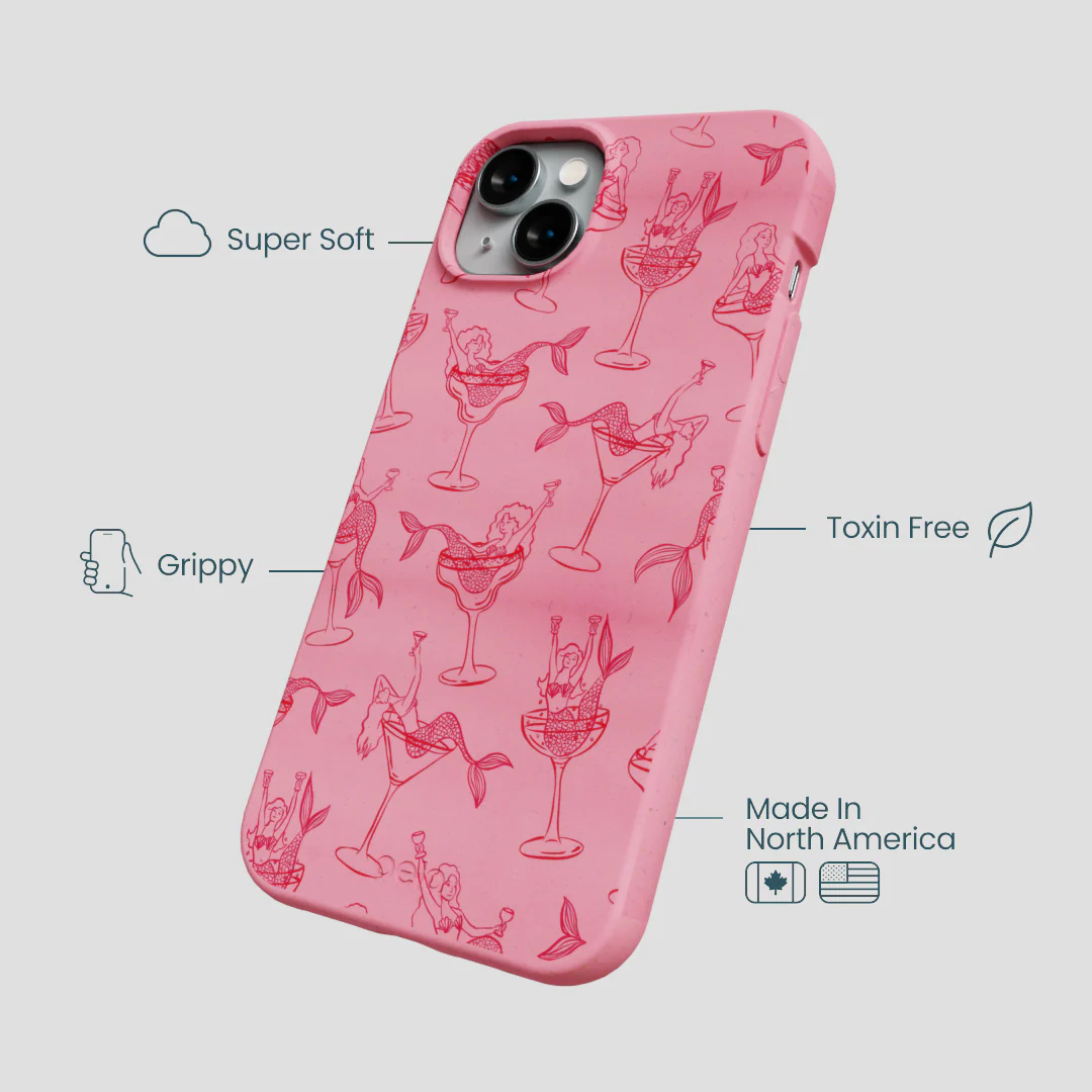 Bubblegum Pink Mermaid Cocktail iPhone 14 Plus Case - Image 4