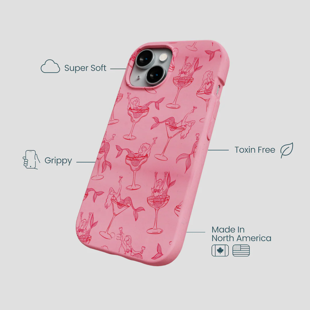 Bubblegum Pink Mermaid Cocktail iPhone 15 Case - Image 4