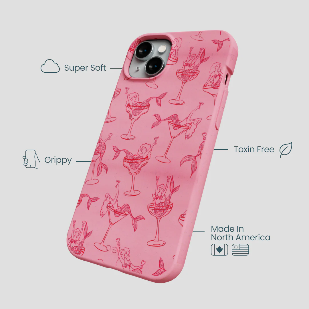 Bubblegum Pink Mermaid Cocktail iPhone 15 Plus Case - Image 4