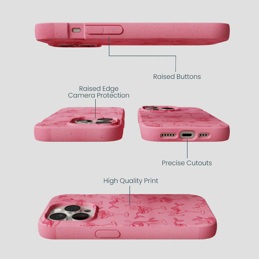 Bubblegum Pink Mermaid Cocktail iPhone 15 Pro Case - Image 3