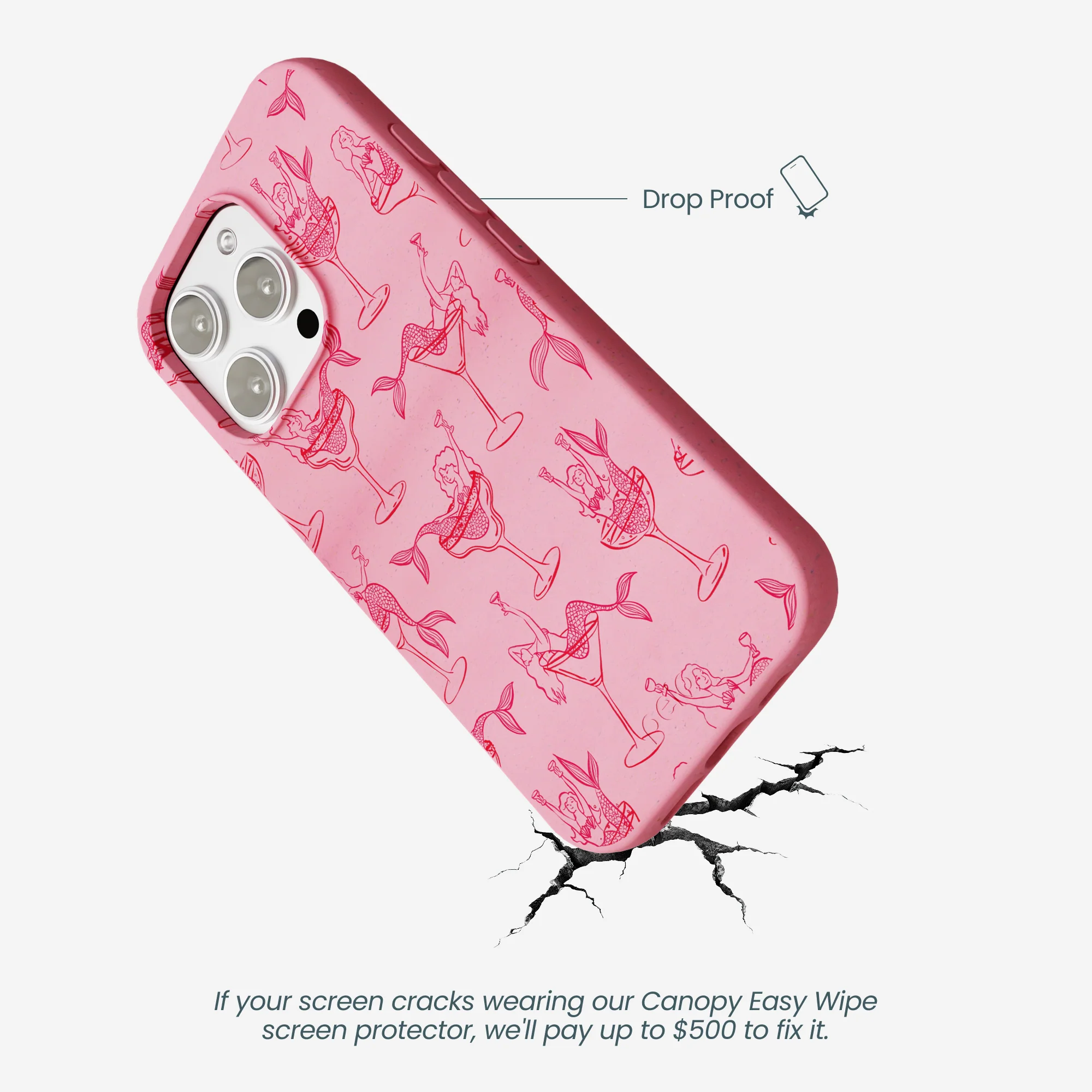 Bubblegum Pink Mermaid Cocktail iPhone 16 Pro Max Case - Image 5