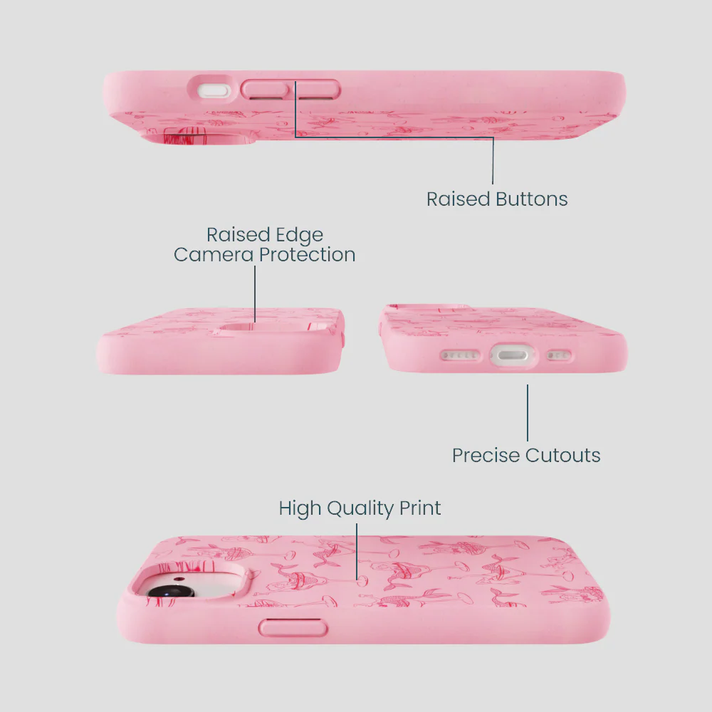 Bubblegum Pink Mermaid Cocktail iPhone 16e/17e Case - Image 3