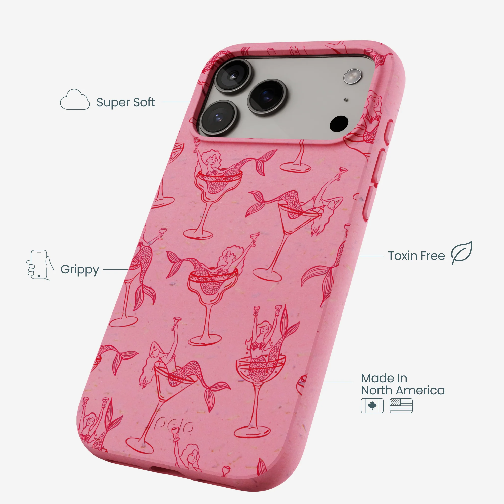 Bubblegum Pink Mermaid Cocktail iPhone 17 Pro Max Case - Image 4