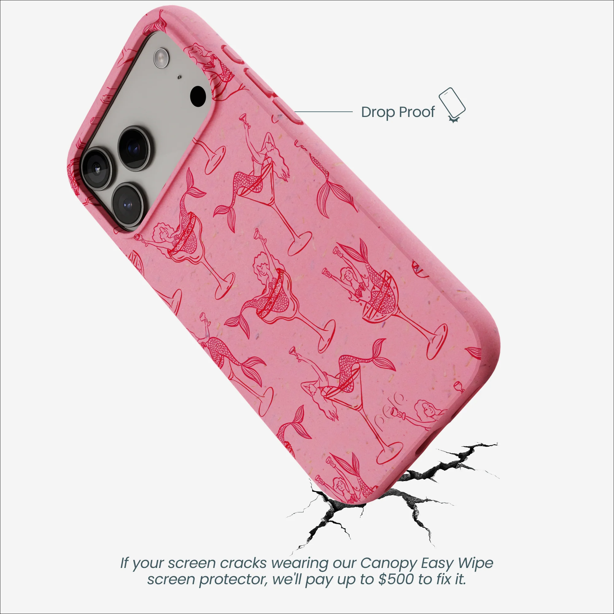 Bubblegum Pink Mermaid Cocktail iPhone 17 Pro Max Case - Image 5