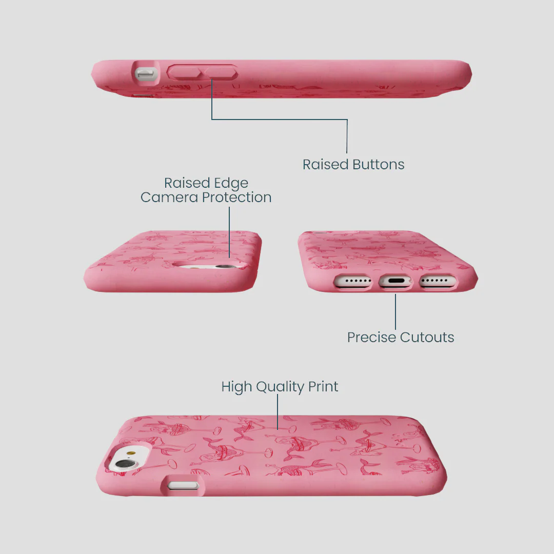 Bubblegum Pink Mermaid Cocktail iPhone 6/6s/7/8/SE Case - Image 3