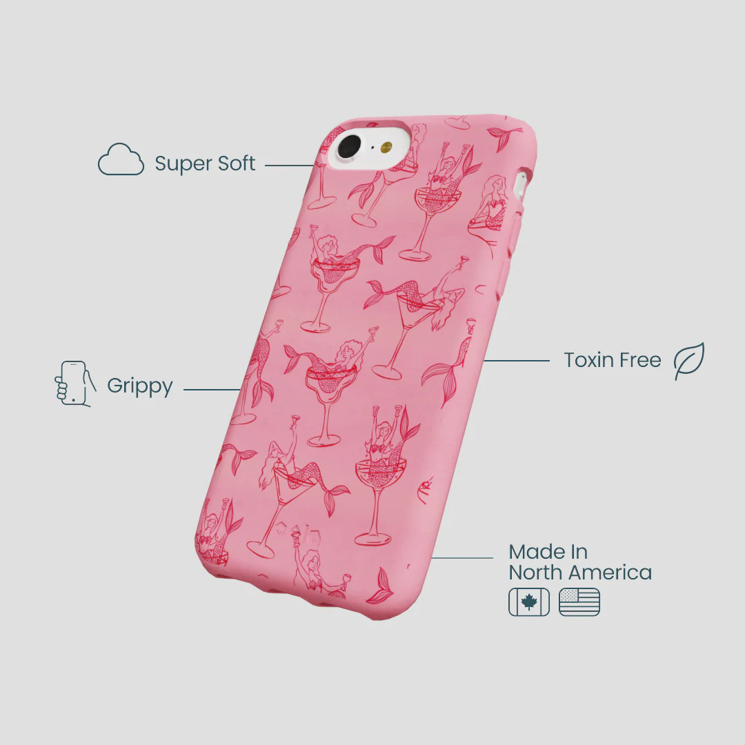 Bubblegum Pink Mermaid Cocktail iPhone 6/6s/7/8/SE Case - Image 4