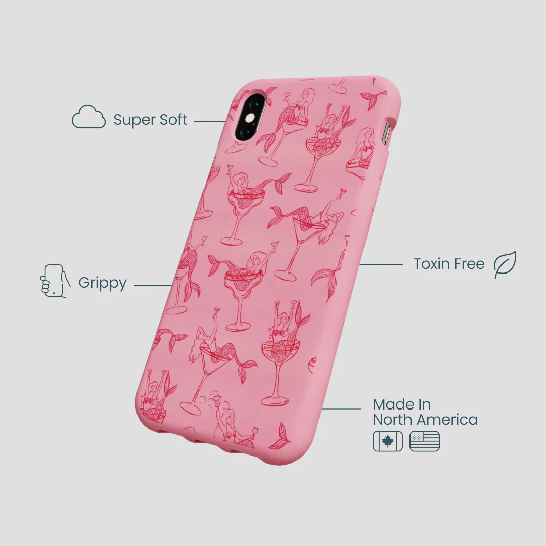 Bubblegum Pink Mermaid Cocktail iPhone XR Case - Image 4