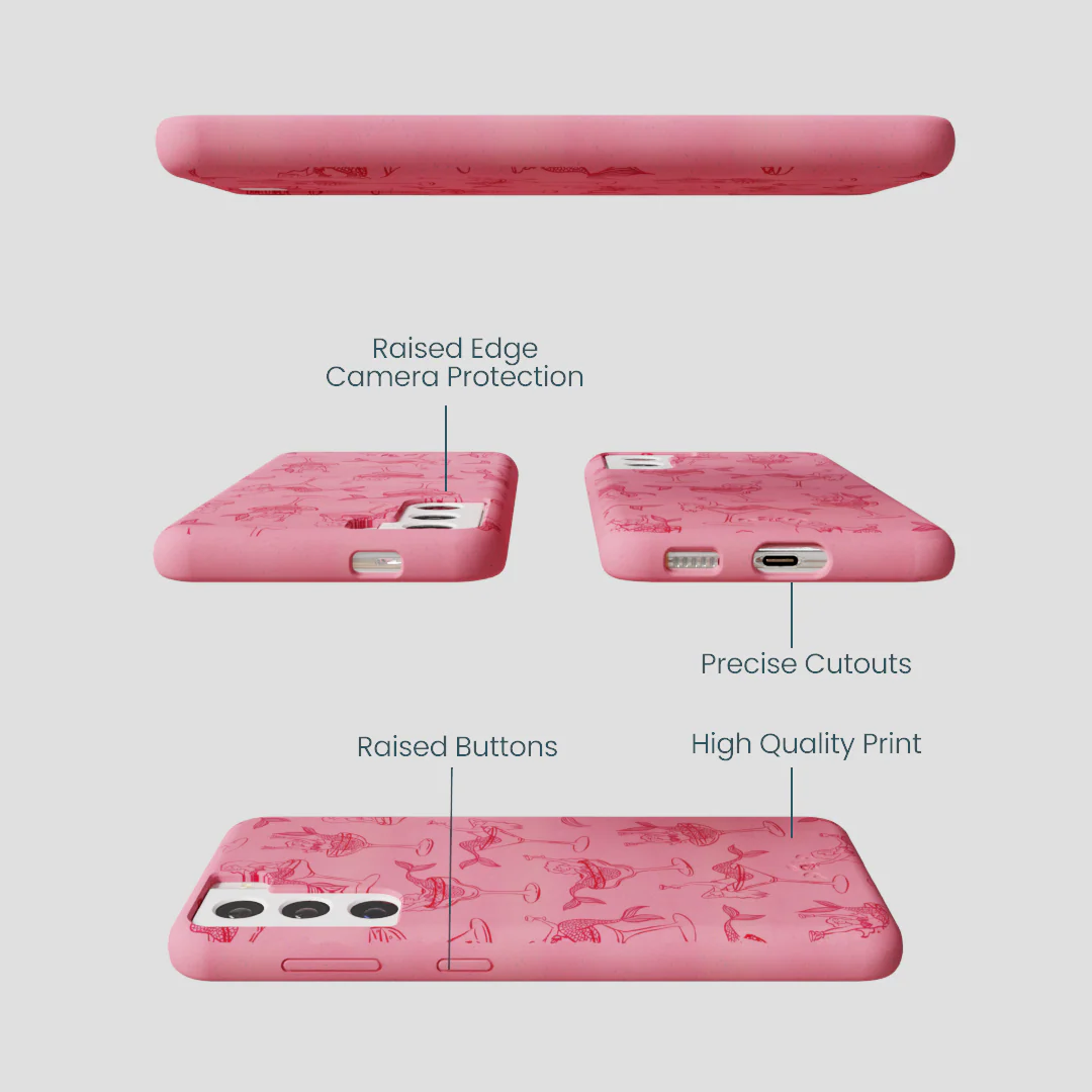 Bubblegum Pink Mermaid Cocktail Samsung Galaxy S21 Case - Image 3