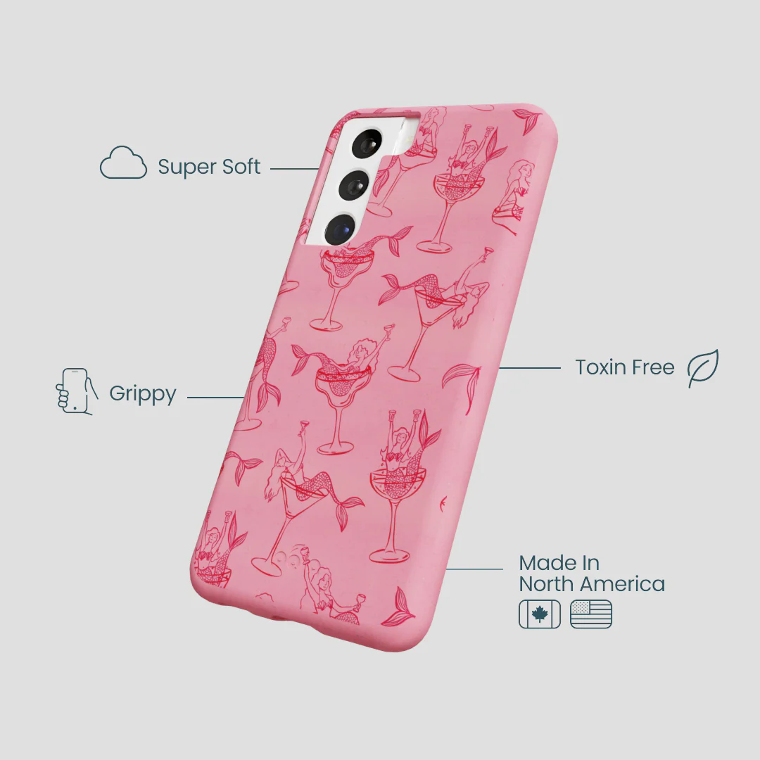 Bubblegum Pink Mermaid Cocktail Samsung Galaxy S22 Case - Image 4