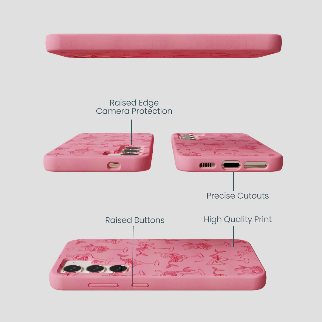 Bubblegum Pink Mermaid Cocktail Samsung Galaxy S23 Case - Image 3