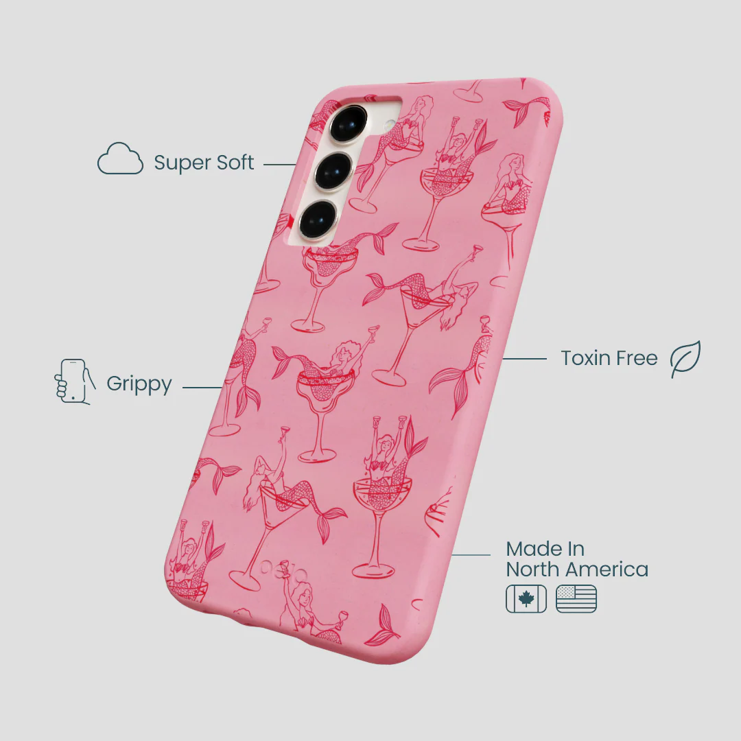 Bubblegum Pink Mermaid Cocktail Samsung Galaxy S23+(Plus) Case - Image 4