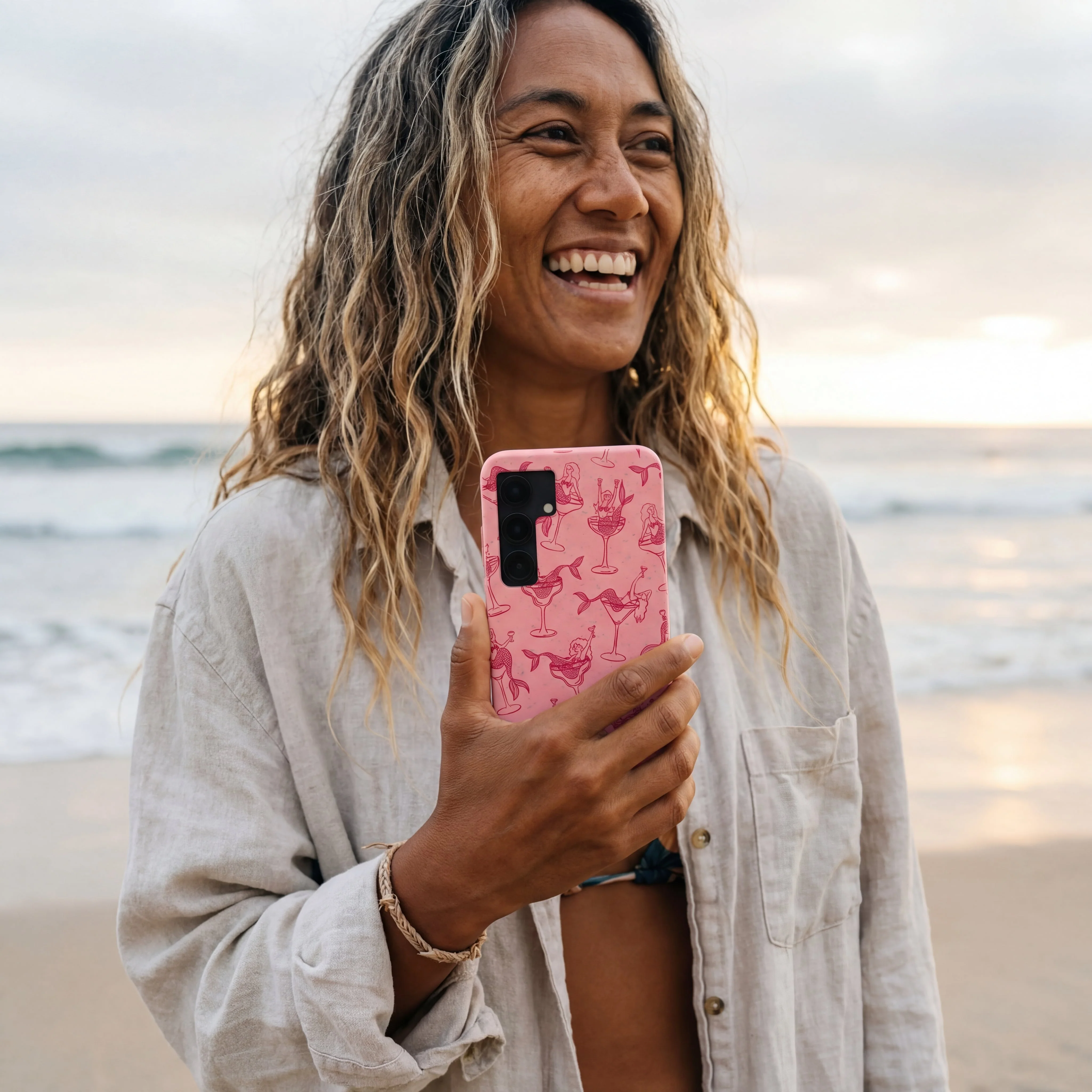 Bubblegum Pink Mermaid Cocktail Samsung Galaxy S24 Ultra Case - Image 2