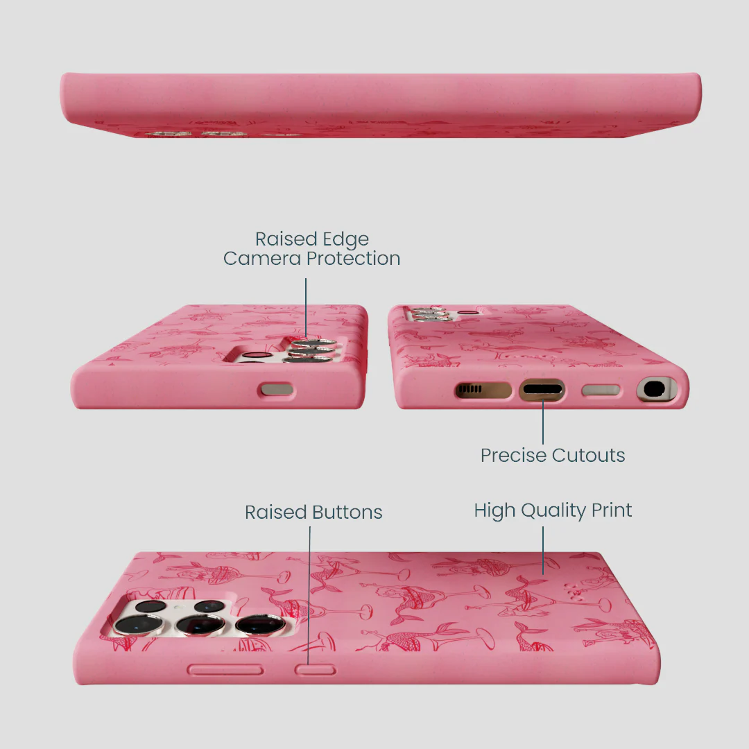 Bubblegum Pink Mermaid Cocktail Samsung Galaxy S24 Ultra Case - Image 3