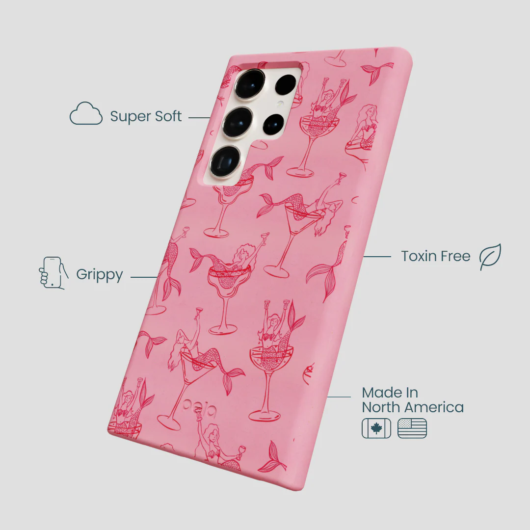 Bubblegum Pink Mermaid Cocktail Samsung Galaxy S24 Ultra Case - Image 4